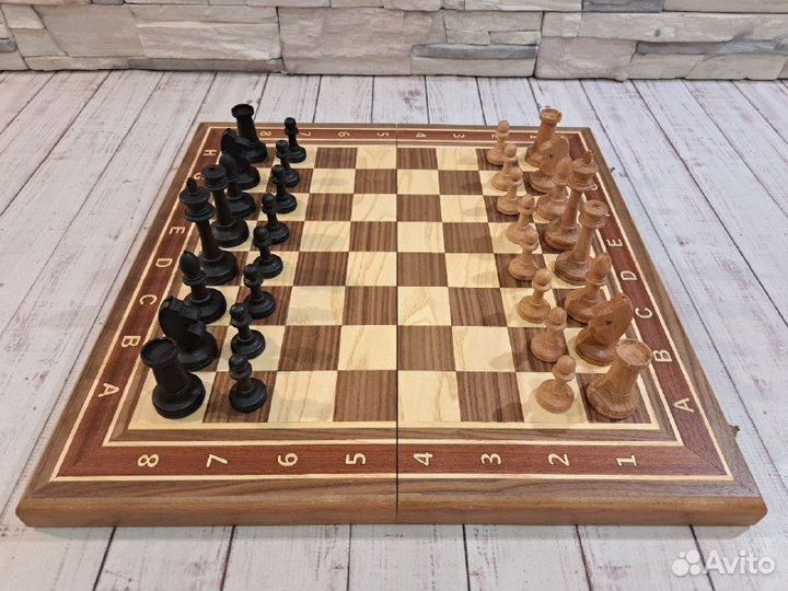 Шахматы Шпон Орех
