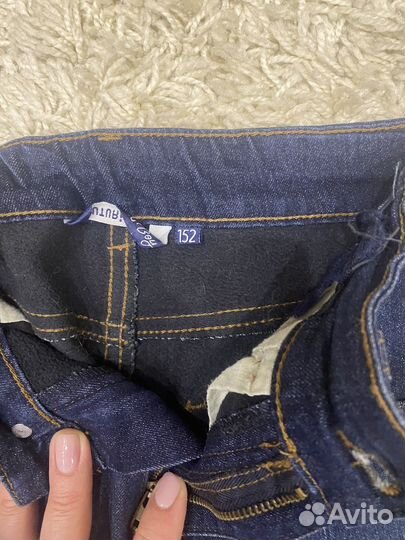 Джинсы утепленные на мальчика 152