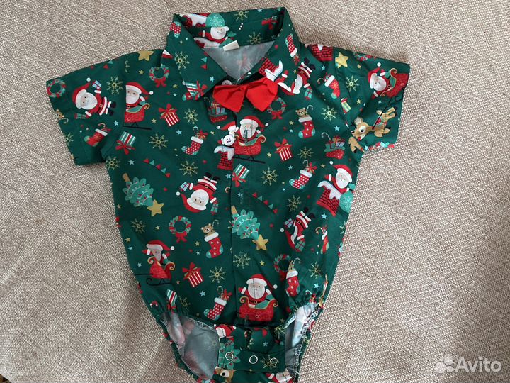 Новогодний боди для мальчика