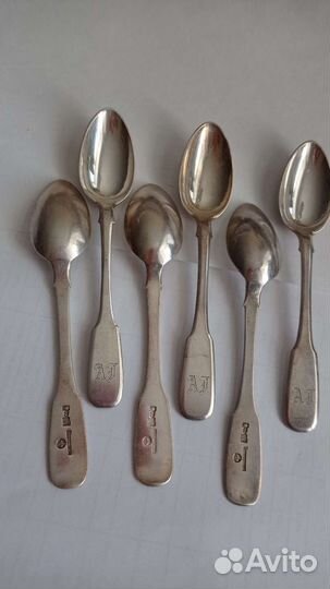 Серебряные ложки, рюмки, солонки