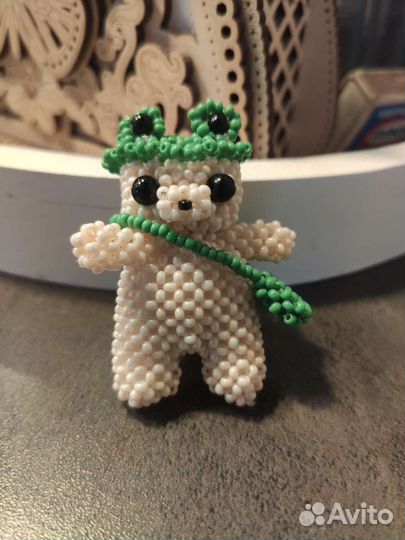 Амигуруми из бисера медведь