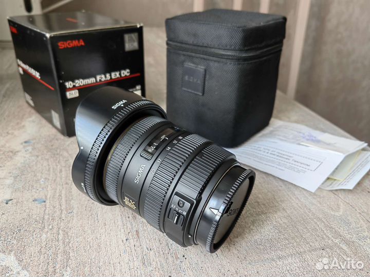 Sigma 10-20mm f3.5 EX DC для Sony A (E)