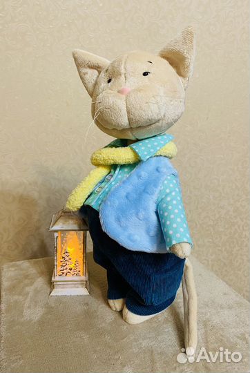 Текстильная игрушка кот Абрикос