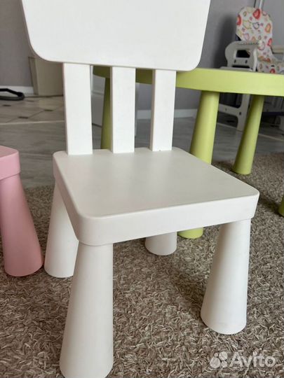 Детский стол и 2 стула икеа IKEA mammut