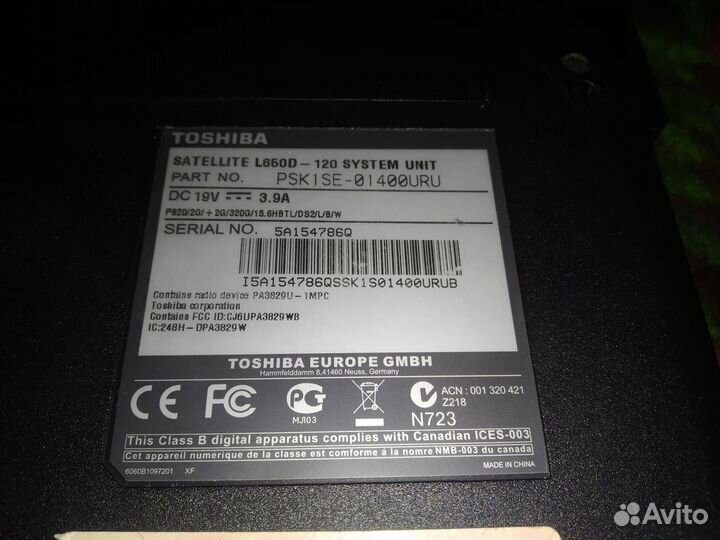 Ноутбук Toshiba Satellite L650D-120 (PSK1SE-01400U