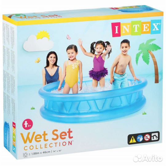 Бассейн надувной «Геометрия», 188 х 46 см,от 3 лет