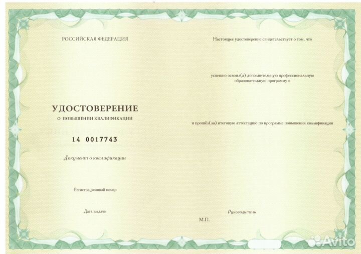 Дополнительное обучение, повышение квалификации