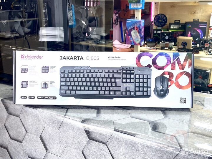 Беспроводная клавиатура и мышь (новая)