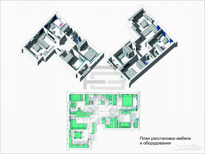 Планировка квартиры + электрика и сантехника