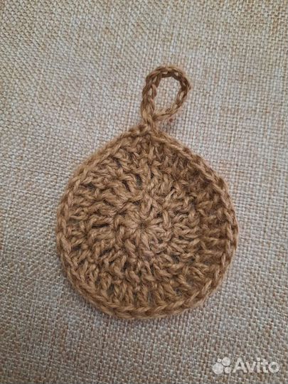 Мочалка из джута для мытья посуды