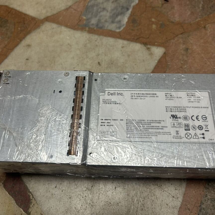 [SC400] Блок Питания Dell 600w L600e-S0 6n7yj Powervault