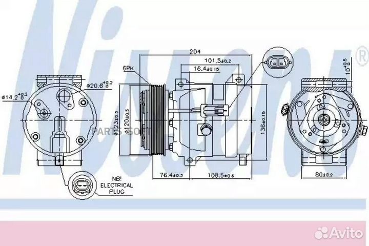 Компрессор кондиционера renault laguna (2001) 2.2