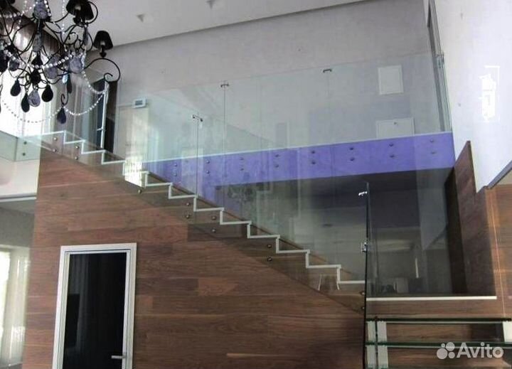 Стеклянные ограждения лестницы от производителя