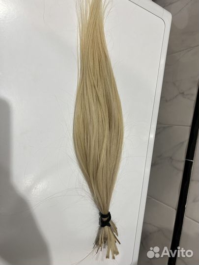 Волосы для наращивания 45-50 см блонд