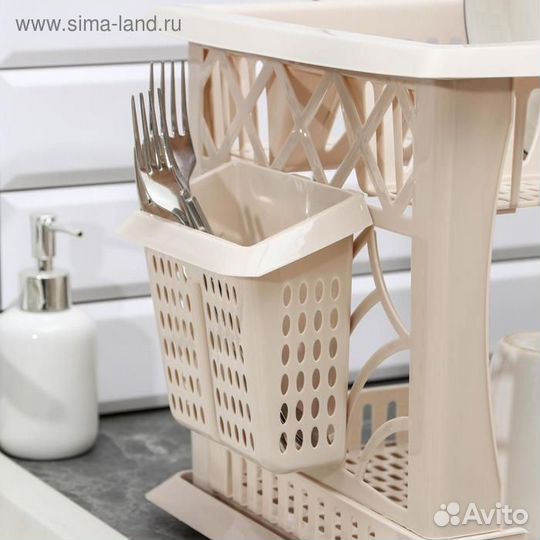 Сушилка для посуды 2-х ярусная «Мечта хозяйки», 48
