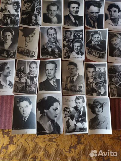 Открытки с фото артистов советских и зарубежных