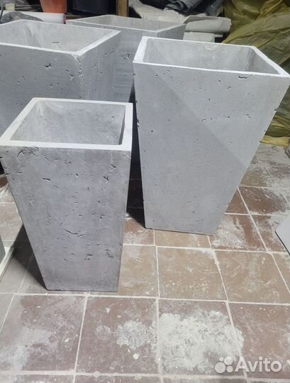 Вазон для цветов из бетона