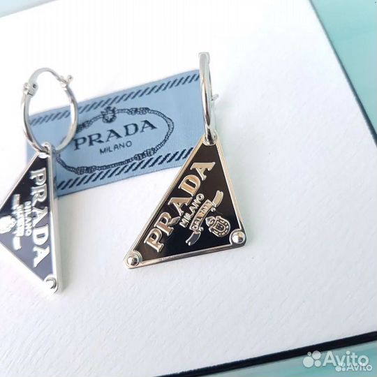 Серьги Prada премиум качество
