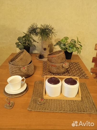 Вязаные изделия из джута