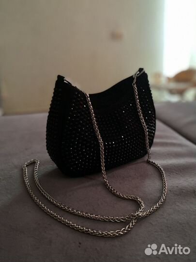 Сумка клатч со стразами