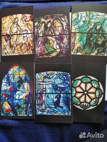 Открытки витражей Шагала и Матисса