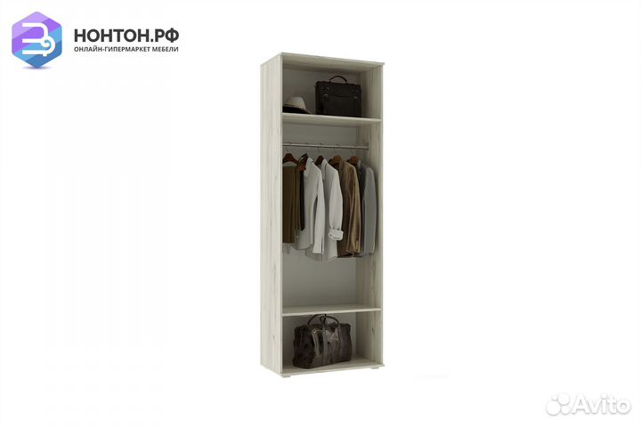 Шкаф двухстворчатый Ева NEW дуб крафт белый