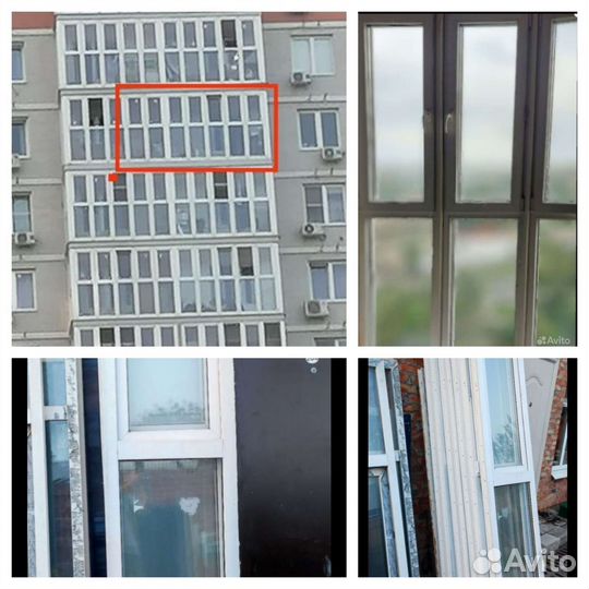 Витражные окна б/у 4,3м х 2,5м