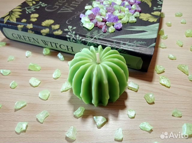 Свеча из соевого воска. Прикольный кактус