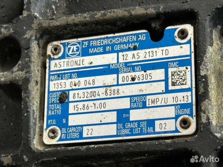 81320046388 АКПП ZF 12AS2131 TD Man TGX