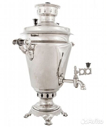 Тульский самовар на дровах Рюмкой 7л угольный нике