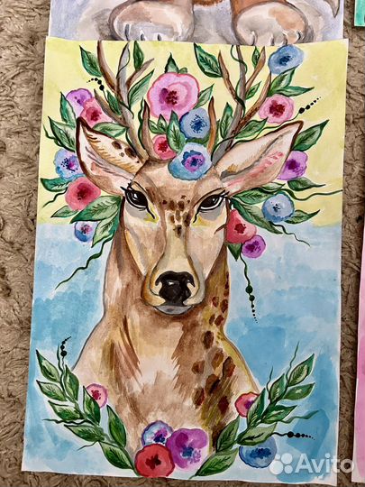 Картина акварель А3