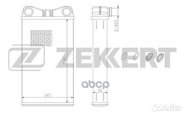 Радиатор отоп. Audi A4 II 00- A4 III 04- Seat
