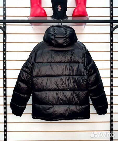 Пуховик Moncler maya QR, люксовый, чёрный