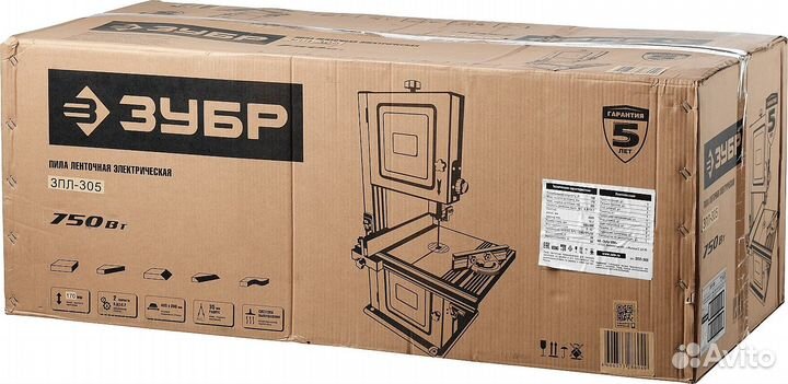 Зубр 305 мм, 750 Вт, ленточная пила (зпл-305)