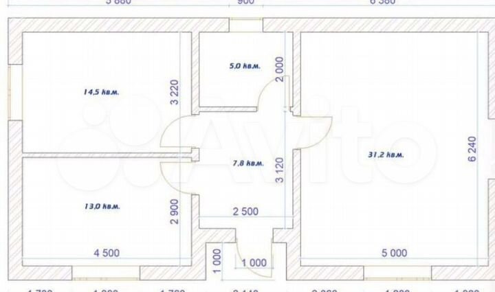 Дом 71,5 м² на участке 4 сот.