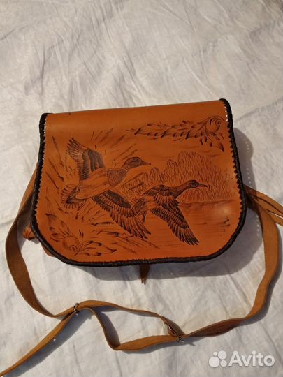 Сумка охтника натуральная кожа