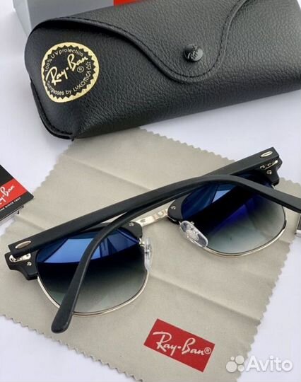 Очки ray ban clubmaster голубые