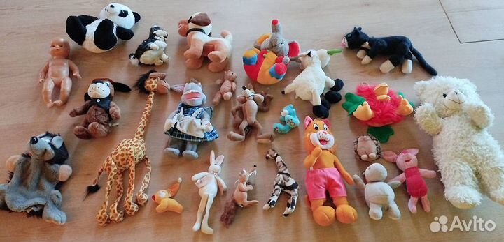 Два пакета мягких игрушек