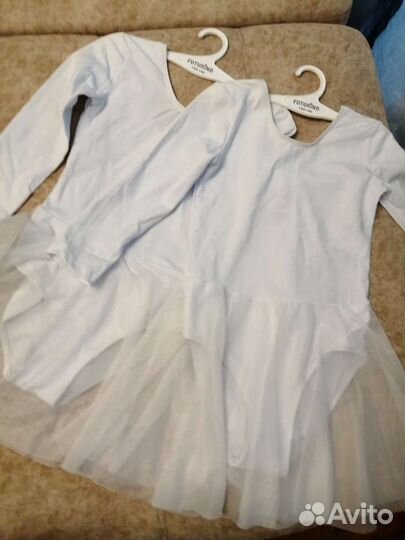 Купальник гимнастический с юбкой р. 130 - 140