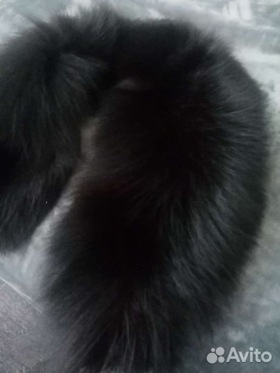 Меховой воротник чернобурка