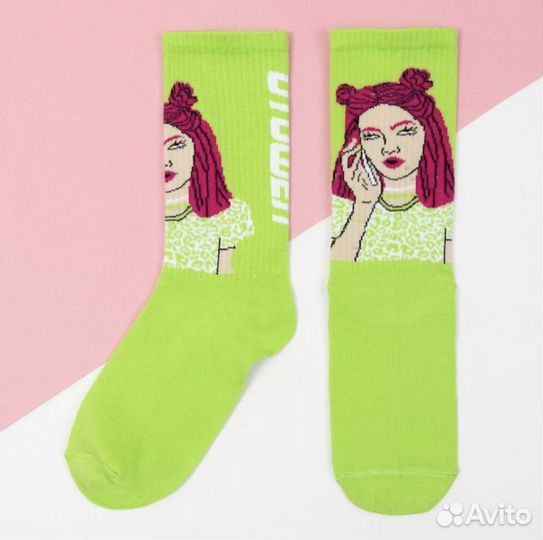 Носки женские с принтом прикольные