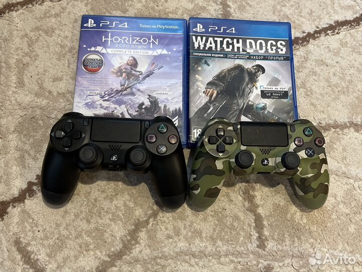 Sony ps4 pro 1tb(7 игр+2 геймпада)