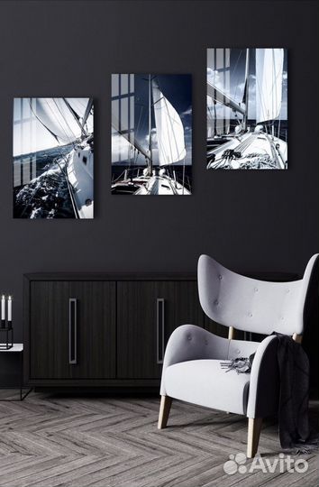 Картина на стекле artabosko яхта