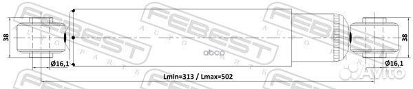 Амортизатор задний GAS.twin tube 12110016R Febest