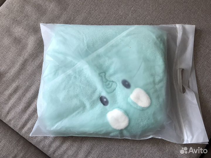 Полотенце детское/ пеленка-кокон с шапочкой