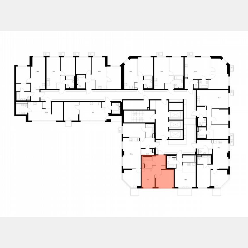 1-к. квартира, 31,2 м², 8/23 эт.