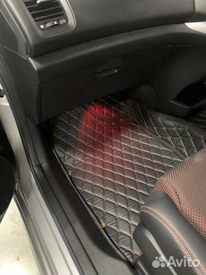 3d коврики из экокожи на Renault Captur