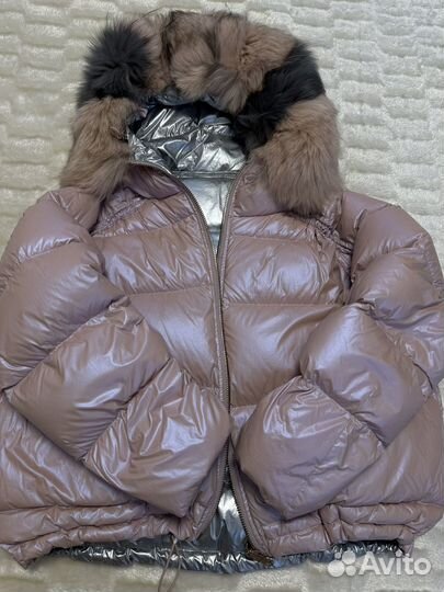 Пуховик женский 42 44 с мехом