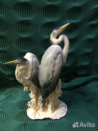 Цапли. Фарфоровая статуэтка. Karl Ens