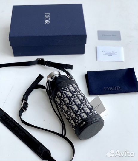 Dior подарочный набор термос и чехол кожаный
